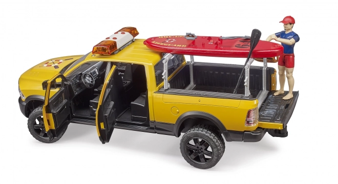 Bruder Dodge RAM patrouille côtière avec sauveteur et accessoires