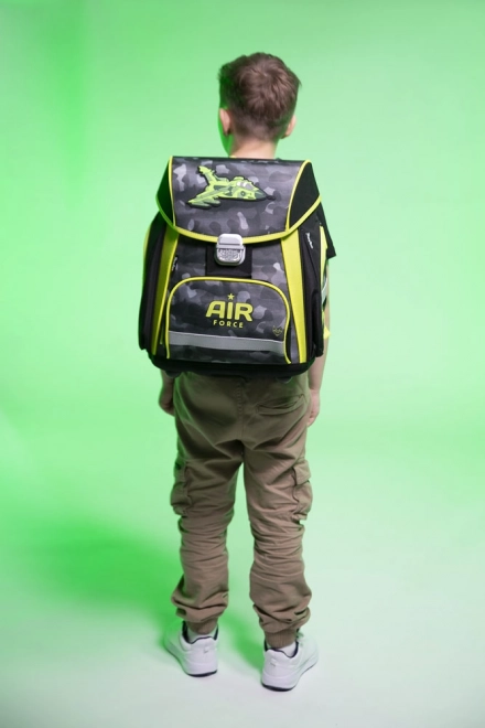 Sac à dos scolaire Premium - Avion de chasse