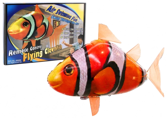 Poisson télécommandé R/C Clownfish Orange Ballon Volant