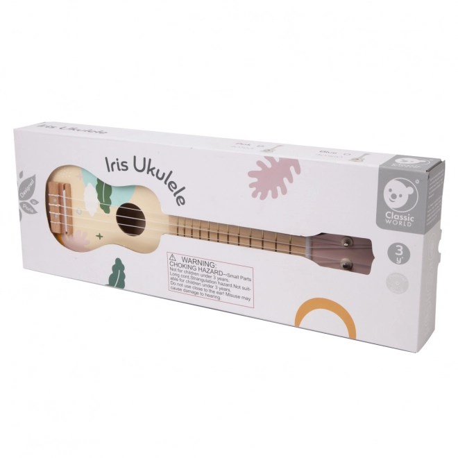 Ukulélé en bois classique pour enfants - Rose
