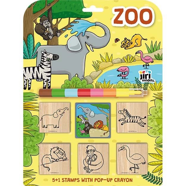 Tampons ZOO Set avec Crayon de cire