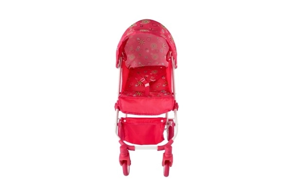 Poussette pour poupées sportive avec auvent tissu 58x35x70cm en boîte 33x48x16cm