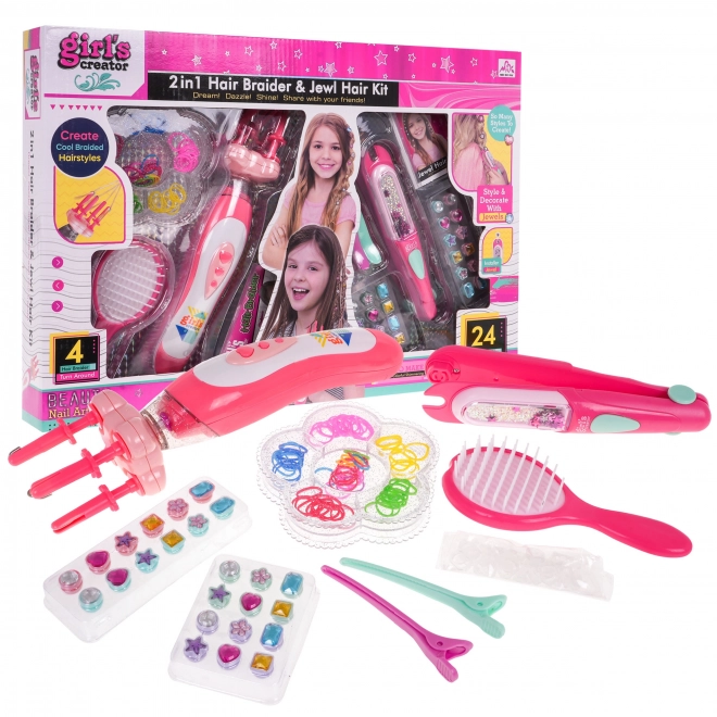 Kit pour tresser des tresses avec des bijoux
