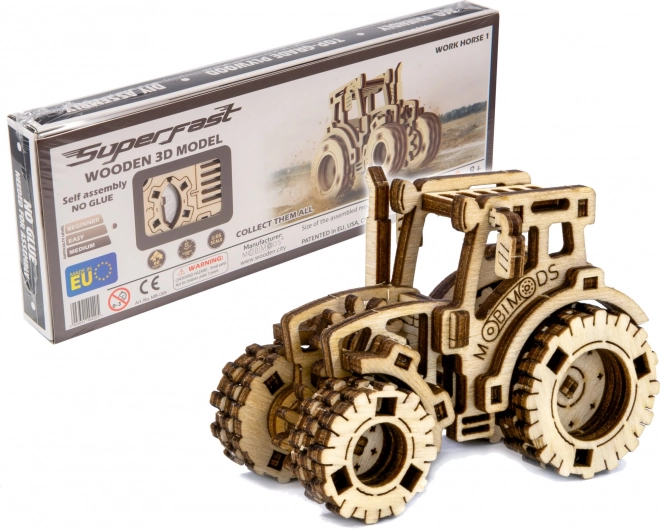 Puzzle 3D en bois Superfast Traktor