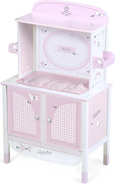 Armoire vestiaire en bois pour poupées avec centre de jeu Niza