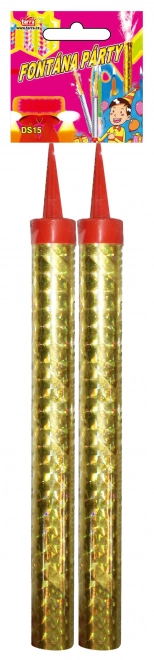 Fontaine de fête dorée 15 cm, 50 s, 2 pcs