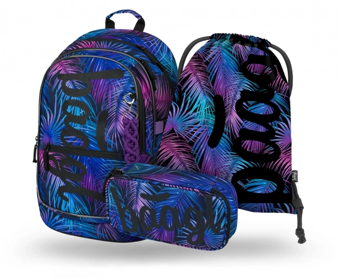 BAAGL 3 SET Core Palm : sac à dos, trousse, sac