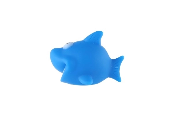 Requin jouet brillant dans l'eau, plastique 6cm fonctionnant sur piles, possibilité de deux couleurs