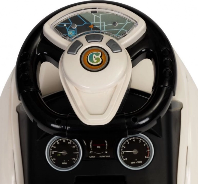 ECOTOYS Voiture à pousser avec mélodies blanche