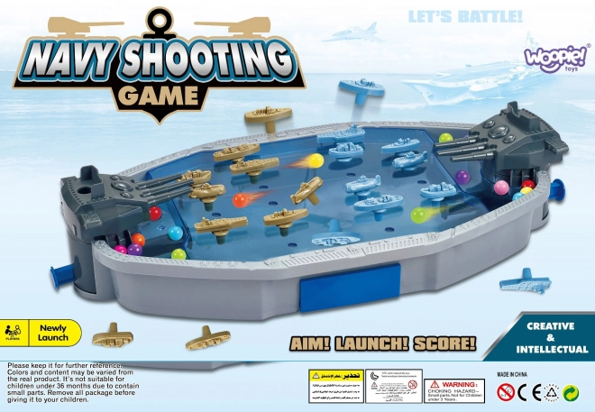Woopie jeu Bataille à la mer Statky 3D Catapulte à billes