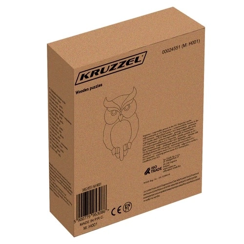 Puzzle en bois chouette Kruzzel