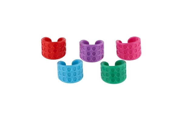 Ensemble créatif bagues en plastique dans une boîte 12x21x3,5cm 12pcs