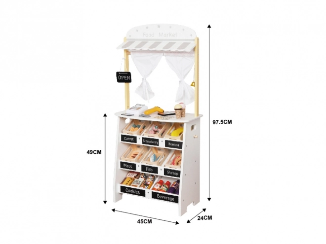 Stand en bois et théâtre 2-en-1 pour jeu créatif pour enfants ZA5267
