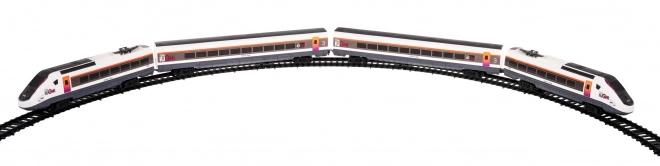 Grande boîte ferroviaire avec voie