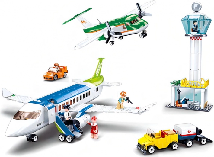 Deux avions et un aéroport réaliste