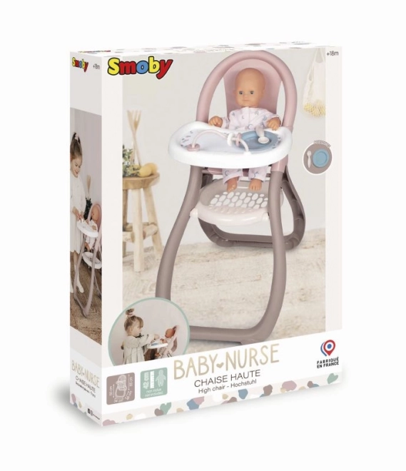 Chaise haute beige pour poupées BN
