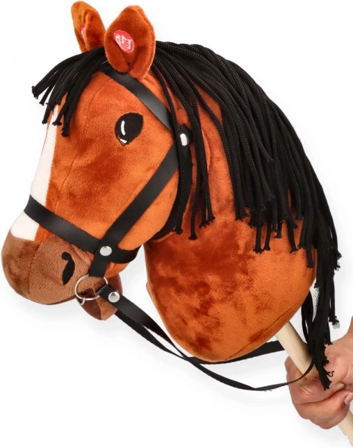 Cheval bâton brun pour enfants