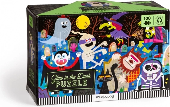 Mudpuppy Puzzle Château hanté qui s'illumine dans le noir