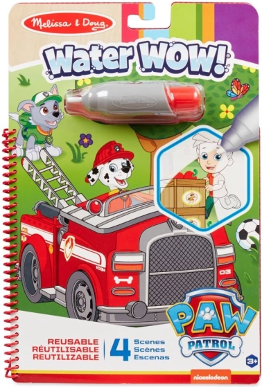 Coloriage magique à l’eau PAT’ PATROUILLE – cahier avec stylo à eau, 19 × 28 cm, 4 pages