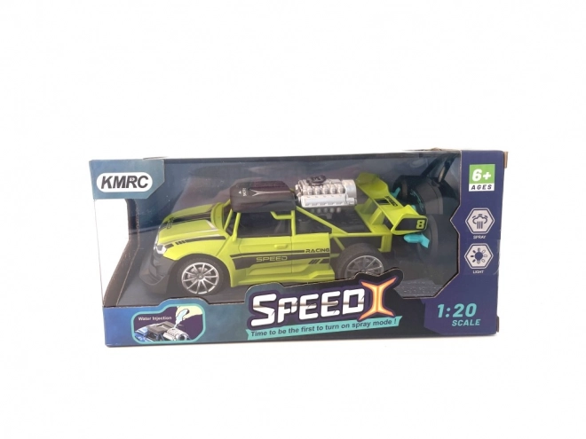 Voiture RC 1:20 avec effet fumée rouge