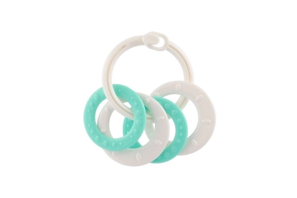 Ensemble de dentition avec anneaux en plastique colorés