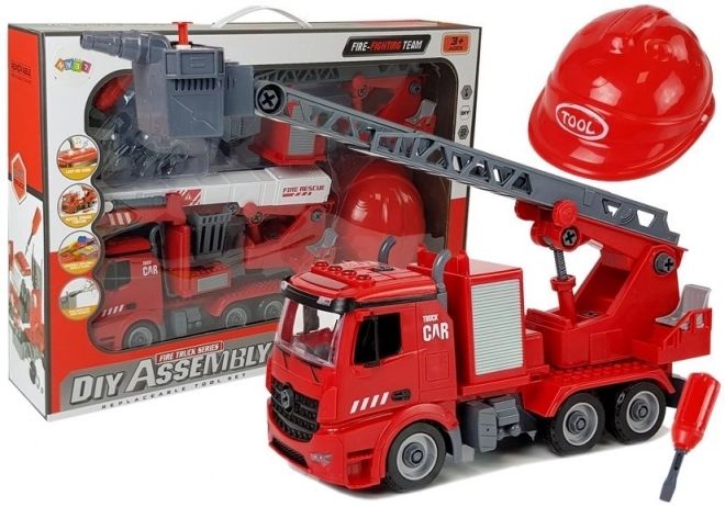 Kit DIY Camion de Pompiers 2 en 1 avec Cric Remplaçable