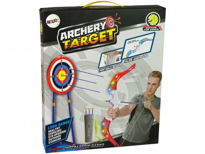 Ensemble de tir à l'arc Bouclier sur support 134 cm Carquois Pistolet