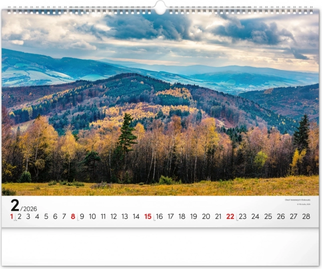 Calendrier mural Panoramata Tchèque 2026