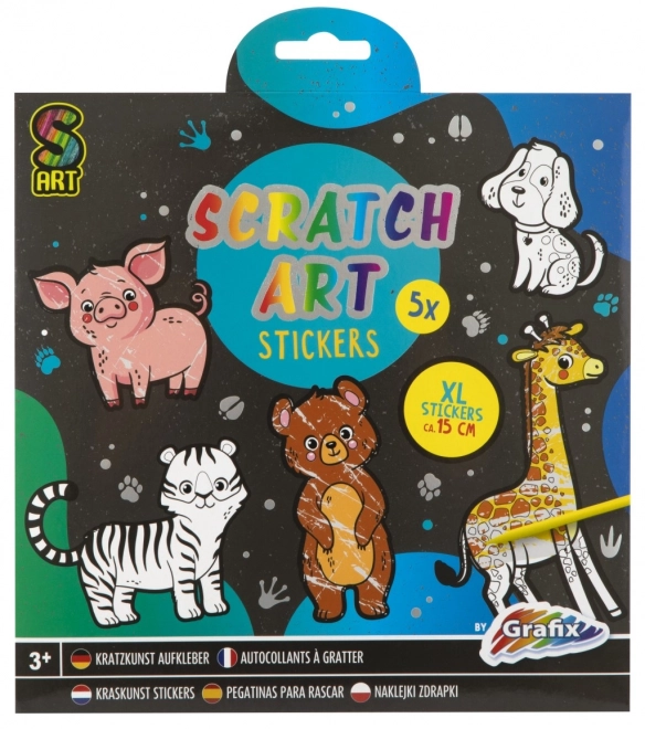 Autocollants à gratter XXL 5 pcs