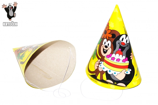 Chapeau de fête Krtek et amis 6 pcs, 15 cm