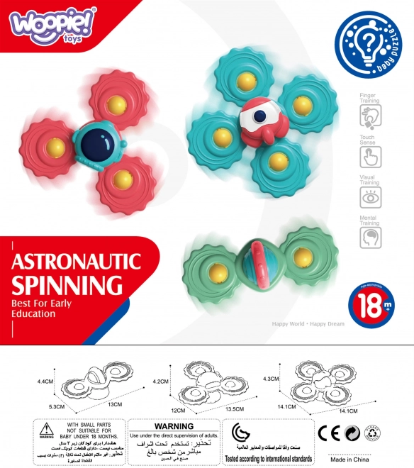 Woopie spinners de dentition pour enfants set de 3 pcs