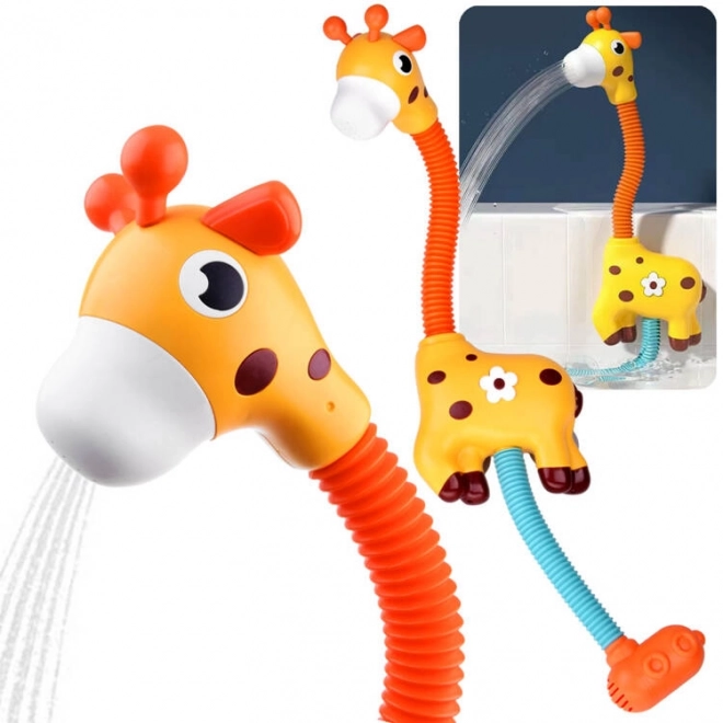 Girafe de bain joyeuse avec effet de douche aquatique