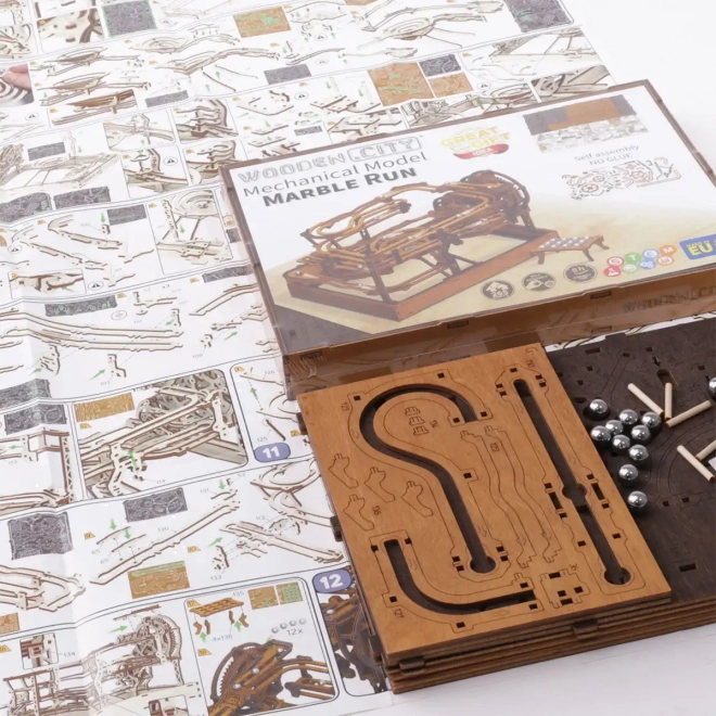 WOODEN CITY Puzzle en bois 3D Piste à billes 265 pièces