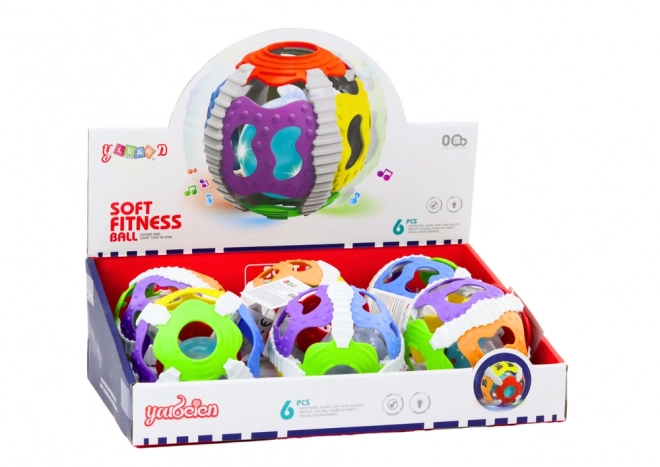 Balle sensorielle en caoutchouc enfants Lumières Sons Couleurs