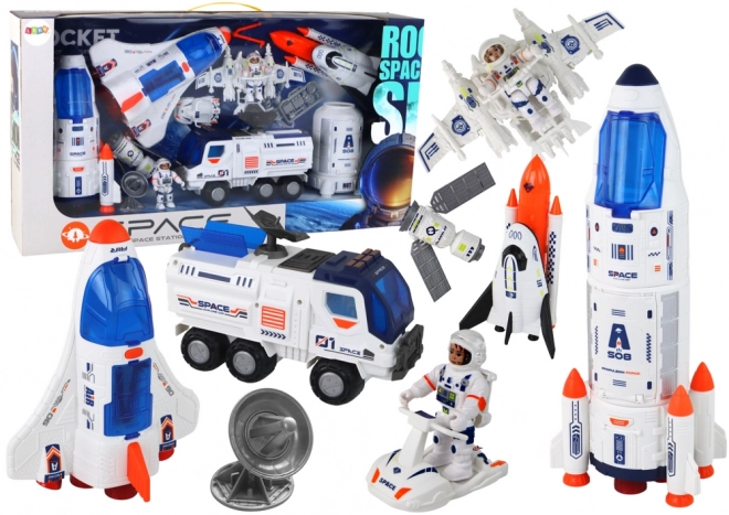 Mission spatiale Ensemble de fusées spatiales Vaisseaux spatiaux Véhicules spatiaux 12 pièces