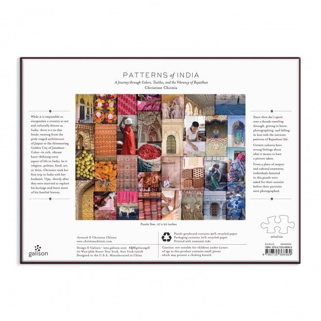 Puzzle Galison Motifs Inde 1000 pièces