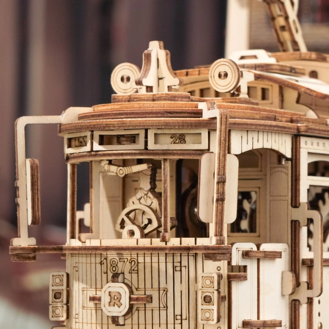 Puzzle mécanique en bois 3D RoboTime Tramway