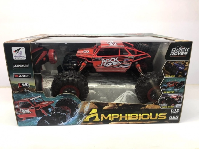 Voiture RC amphibie rouge