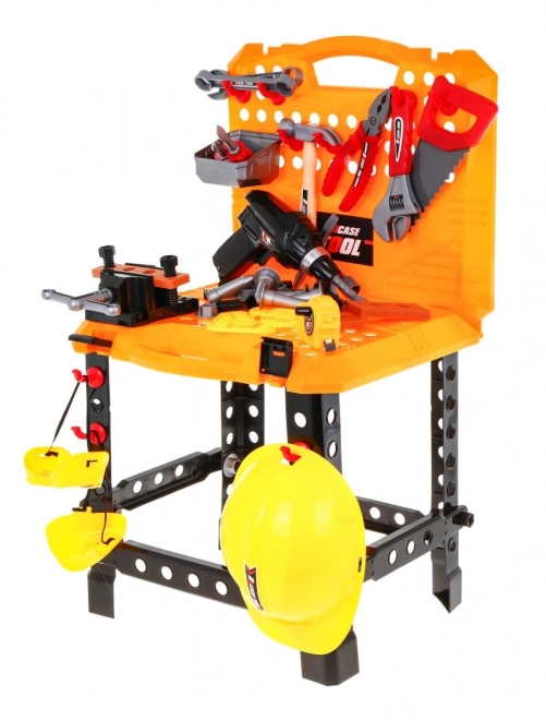 DIY ensemble 3 en 1 pour enfants 3+ Atelier 100 pcs, Mallette + table + équipement de construction