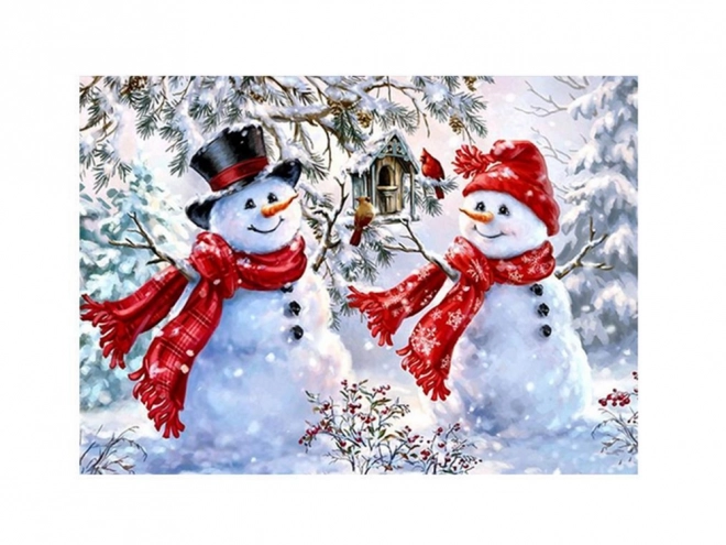 Broderie de Diamants Bonhomme de Neige Mosaïque de Noël 5D