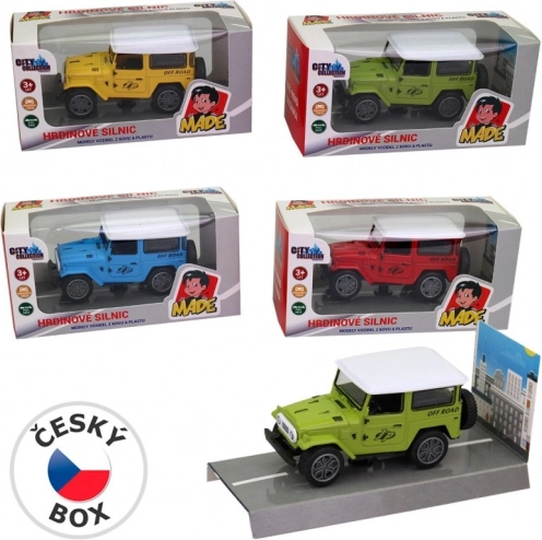 Jeep en métal à rétrofriction