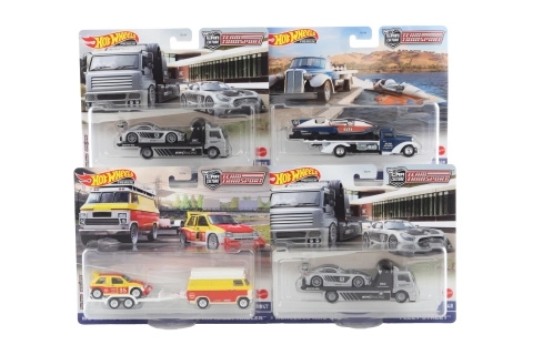 Hot Wheels camion et voiture de course anglaise