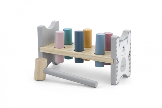 VIGA PolarB Banc en bois avec marteau – Jouet Montessori