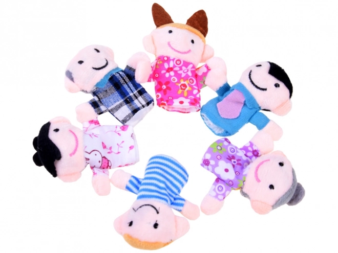 Ensemble de marionnettes à doigts Famille 6 pcs