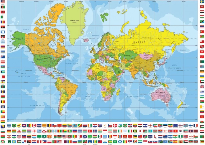 Puzzle Carte politique du monde XL 700 pièces
