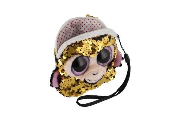 Porte-monnaie en tissu pour fille avec motif animal et paillettes, avec accessoires pour cheveux