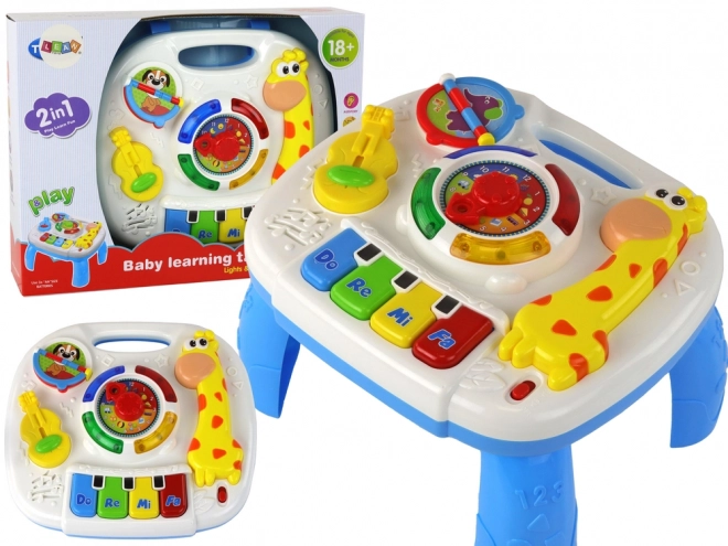 Tableau interactif éducatif 2 en 1 pour tout-petits girafe
