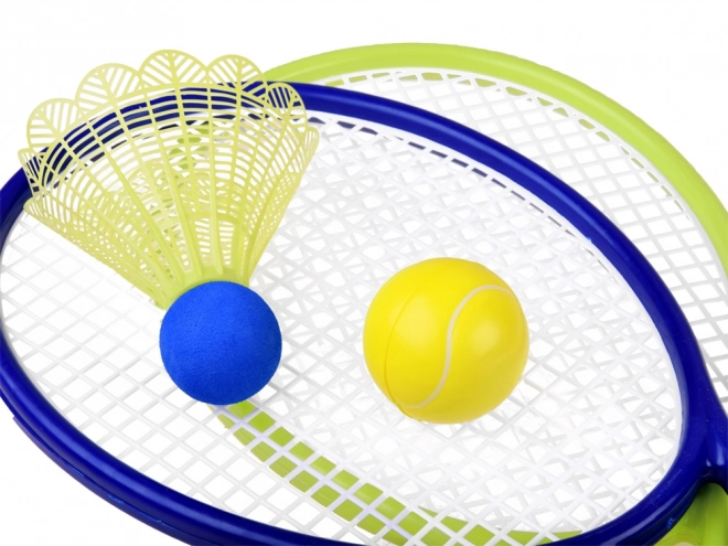 Set de badminton et de tennis avec balles en mousse et volants