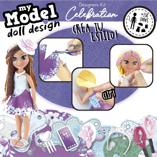 EDUCA Kit créatif My Model Doll Design : Fête
