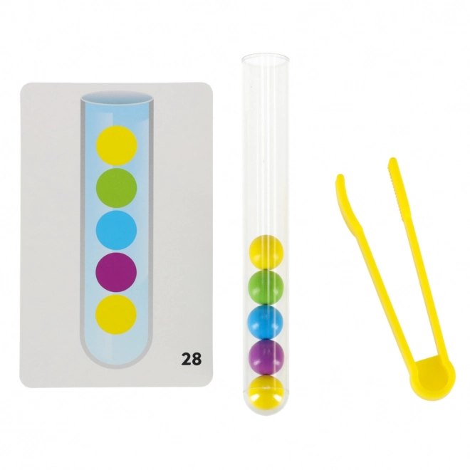 Puzzle éducatif - billes Montessori colorées